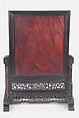 Table screen, Red lacquer, China