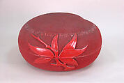 Pair of Heat-Shaped Covered Boxes, Cinnabar lacquer, China