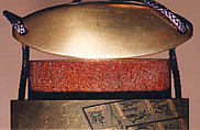 Case (Inrō) with Design of Game Board Showing the Fifty-Three Stations of the Tokaidō, Lacquer, kinji, sumie togidashi; Interior: nashiji and fundame, Japan
