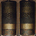 Case (Inrō) with Design of Various Brocade Patterns, Lacquer, roiro, fundame, aogai, gold foil; Interior: fundame and decoration, Japan