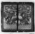 Rank Badge with Crane, Silk, gold and silver, China