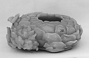 Water receptacle, Nephrite, white with light grayish tint and flakes of snow, China