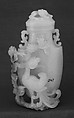 Covered vase with phoenix, Jade (nephrite), China