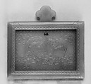 Frame with mirror, Nephrite, white with greenish tint, China