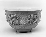 Bowl (one of a pair), Porcelain with low- and high-relief and pierced decoration, in the biscuit and under a clear glaze, China