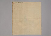 Immortal Poet, Kano Shōun (1637–1702), Unmounted shikisi leaf; ink and color on silk, Japan