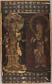 Page of a Pilgrim’s Visiting Album, Album page; ink, color, and gold on paper, textile cover, Japan