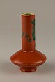 Bottle vase with dragon, Porcelain painted in red and green enamels (Jingdezhen ware), China