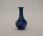 Vase, Porcelain with blue glaze (Jingdezhen ware), China