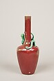 Vase with Coiling Dragon, Porcelain with raised decoration and peach-bloom and green glaze (Jingdezhen ware), China