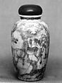 Miniature Vase, Soft paste porcelain with tinted ivory stopper, China