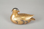 Pair of Incense Boxes (Kōgō) in the Shape of Mandarin Ducks, Lacquered wood with gold and silver takamaki-e, hiramaki-e, and togidashimaki-e, cutout gold foil application, Japan