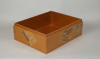 Document Box with Illustrated Books, Lacquered wood with gold and silver hiramaki-e, togidashimaki-e on nashiji ground, Japan
