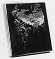 Shikishi (square calligraphy paper) Box with Design of Flowers and Praying Mantis, Lacquered wood with gold, silver takamaki-e, hiramaki-e, cutout gold foil application, mother-of-pearl inlay on black lacquer ground, Japan