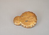 Incense Box with Design of Landscape in Spring (Side: Fagots with Cords), Gold and silver maki-e on gold lacquer, Japan