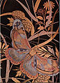 Box for Paper (Ryōshibako) with Decoration of Butterflies and Autumn Grasses, Lacquered wood with gold, silver, color (iroko) togidashimaki-e on black lacquer ground, Japan