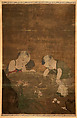 Children Playing, Unidentified , (active 16th–17th century), Hanging scroll; ink and color on silk, China