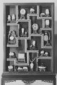 Vitrine Containing Twenty-Three Ornaments, a-w:Jade and other materials; x: wood vitrine with strips of ivory fret, China