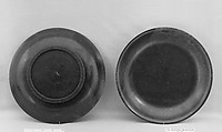Dish, Nephrite, dark seaweed green with veinings of lighter shade and a staining of brown on one side, China