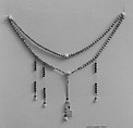 Official necklace (chaozhu), Amber, jade (jadeite), imitation coral, China