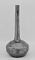 Bottle, Paste covered with a glaze splashed with black, left-handed itogiri (Seto ware), Japan