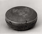 Box with Cover, Stoneware with inlaid decoration under celadon glaze, Korea