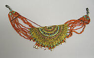 Necklace, Gold, with coral, turquoise and other precious stones, Nepal (Newari)