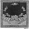 Rank Badge with Bats (no insignia), Silk gauze embroidered with silk and metallic thread, China