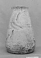 Flower Vase, Paste decorated under a transparent crackled glaze (Mino ware, Shino type), Japan