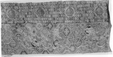 Valance, Silk, metallic thread;  on silk, China