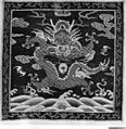 Rank Badge with Four-Clawed Dragon, Silk, China
