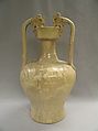 Jar with dragon-shaped handles, Stoneware with white slip and glaze, China