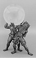 Crystal Ball on a Bronze Stand composed of Two Demons, a) Rock crystal; b) Bronze, China