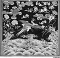 Rank Badge with Golden Pheasant, Silk, metallic thread, China
