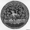 Rank Badge or Medallion with Silver Pheasant, Silk, metallic thread on silk, China