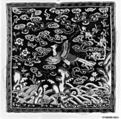 Rank Badge with Golden Pheasant, Silk, wrapped gold, China