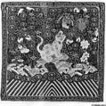 Rank Badge with Leopard, Silk, wrapped gold, paint, China