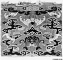 Panel with Fish, Bats, and Clouds, Silk and metallic-thread tapestry (kesi), China