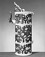 Covered Ewer, Porcelain painted in famille verte enamels on the biscuit, China