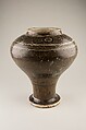 Jar with scholars and crane, Stoneware with incised decoration on brown slip (Cizhou ware), China