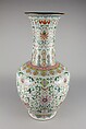 Vase with floral scrolls, Porcelain painted in overglaze polychrome enamels (Jingdezhen ware), China
