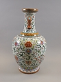 Vase with eight treasures and auspicious symbols, Porcelain painted with polychrome enamels over glaze (Jingdezhen ware), China