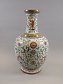Vase with eight treasures and auspicious symbols, Porcelain painted with polychrome enamels over glaze (Jingdezhen ware), China