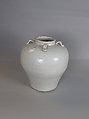 Jar with four lugs, Porcelain with incised decoration under white glaze (Jingdezhen ware), China