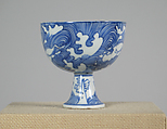 Stem cup, Porcelain, China