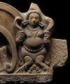 Tympanum Depicting Vishnu Anantasayin and the Birth of Brahma, Sandstone, Central Vietnam