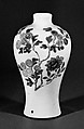 Meiping vase with flowers, Porcelain painted in overglaze polychrome enamels (Jingdezhen ware), China