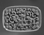 Tray with magic fungus (lingzhi), Jade (nephrite), China