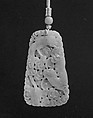 Pendant with dragon
, Jade (jadeite), China