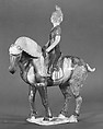Horse and female rider, Earthenware with colored glaze (Sancai ware), China